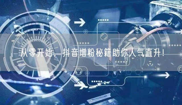 从零开始，抖音增粉秘籍助你人气直升！